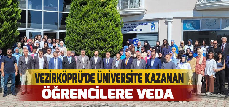 Vezirköprü’de Üniversite Kazanan Öğrencilere Veda