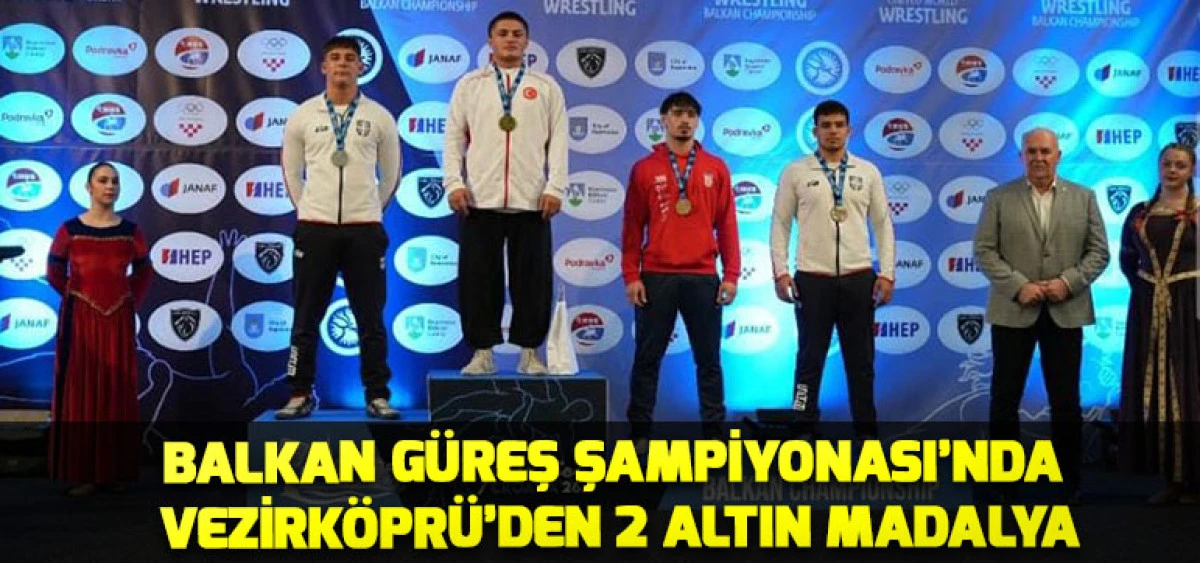 Balkan G&uuml;reş Şampiyonası&rsquo;nda Vezirk&ouml;pr&uuml;&rsquo;den 2 Altın Madalya