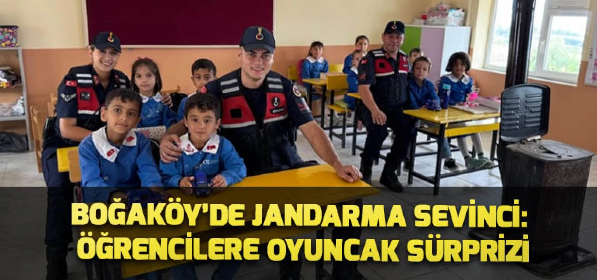 Boğaköy’de Jandarma Sevinci:  Öğrencilere Oyuncak Sürprizi