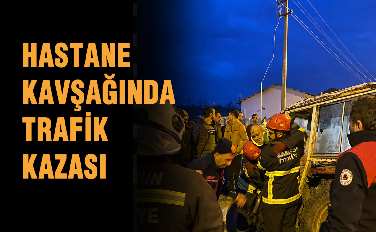 Hastane Kavşağında trafik Kazası