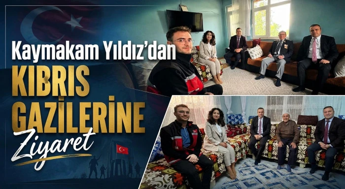 Kaymakam Yıldız&rsquo;dan Kıbrıs Gazilerine Ziyaret