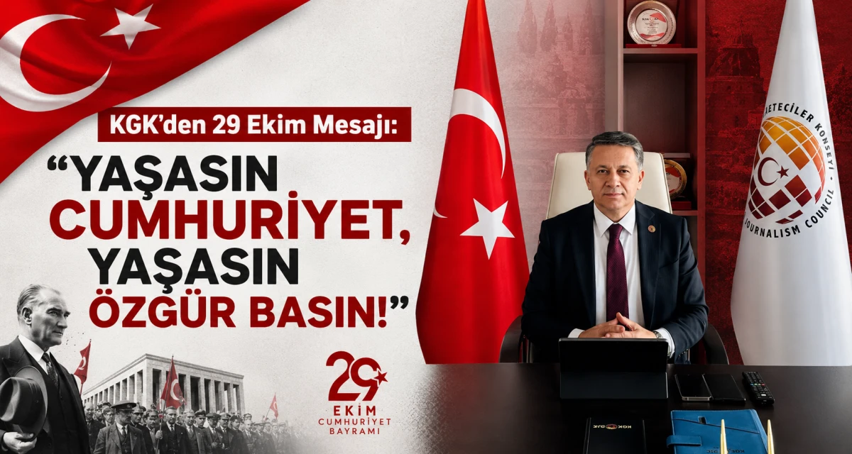 KGK&rsquo;den 29 Ekim Mesajı: &ldquo;Yaşasın Cumhuriyet, Yaşasın &Ouml;zg&uuml;r Basın!&rdquo;