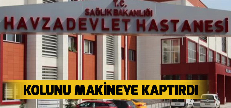 Kolunu Makineye Kaptırdı