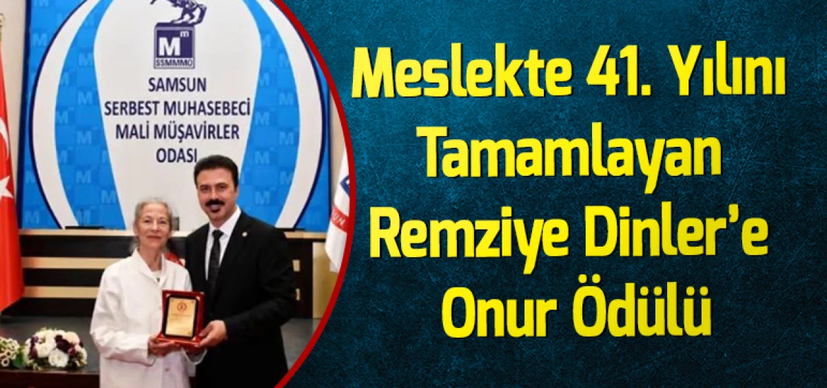 Meslekte 41. Yılını Tamamlayan Remziye Dinler&rsquo;e Onur &Ouml;d&uuml;l&uuml;