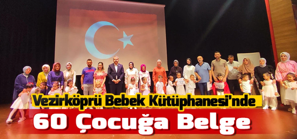 Vezirk&ouml;pr&uuml; Bebek K&uuml;t&uuml;phanesi&rsquo;nde 60 &Ccedil;ocuğa Belge