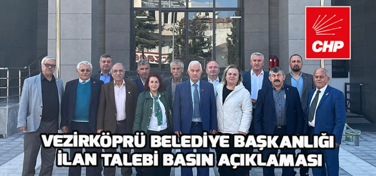 Vezirk&ouml;pr&uuml; Belediye Başkanlığı İlan Talebi Basın A&ccedil;ıklaması