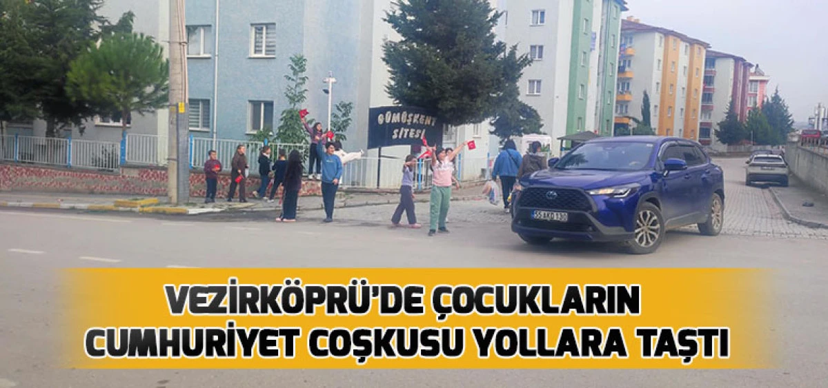 Vezirk&ouml;pr&uuml;&rsquo;de &Ccedil;ocukların Cumhuriyet Coşkusu Yollara Taştı