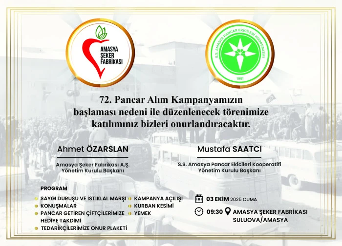 Amasya Şeker Fabrikası 01.10.2025